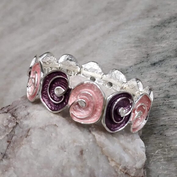 Periwinkle 7" Purple Pink Bracelet - Picture 1 of 10